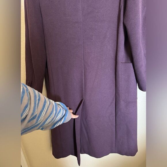 MaxMara‎ Wool Long Coat Size 38 in Purple - Picture 9 of 10